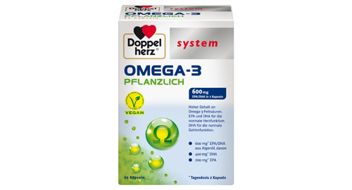 Packshot Doppelherz Omega-3 Pflanzlich